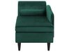 Chaise longue fluweel smaragdgroen linkszijdig LUIRO_768749