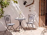 Bistro Table SIROLO 60 cm 60 cm Metal White/ Blue_1155661
