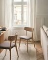 Set de 2 scaune dining HOLLY Lemn Maro deschis/Maro