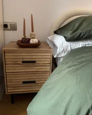 Szafka nocna 2 szuflady WALGETT Jasnobrązowy_1160058