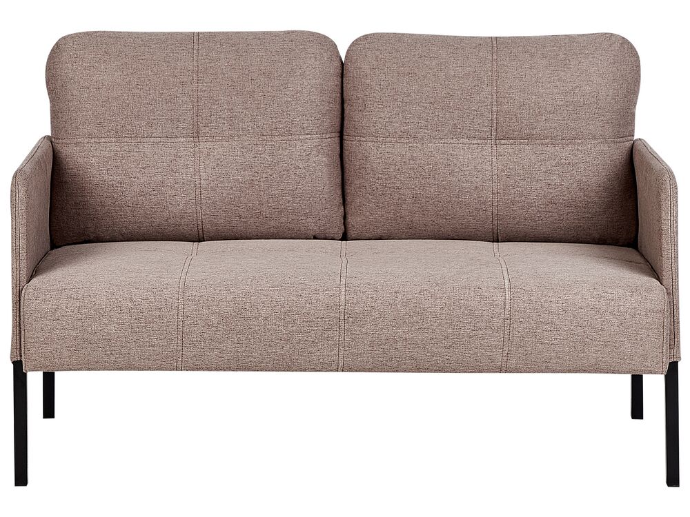 2 Seater Fabric Sofa Brown LAHTI Beliani