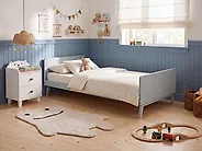 Bed Pine Wood BONNAC 90 x 200 cm (EU Single) Grey_1183859