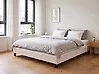Bed without Headboard Boucle ROANNE 180 x 200 cm (EU Super King) Light Beige