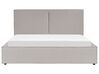 Fabric EU Super King Size Ottoman Bed Light Grey MOISSAC_873966