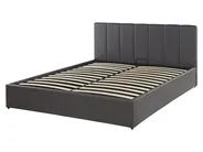 Ottoman Bed DREUX Faux Leather Dark Grey 160 x 200 cm (EU King Size)_793193