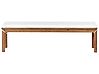 Panca da giardino con cuscino MONSANO 170 cm Legno d'eucalipto Bianco sporco