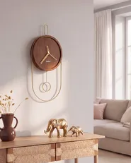 Zegar ścienny SIERRE 20 cm Ciemnobrązowy_940889