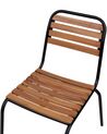 Set of 6 Acacia Wood Garden Chairs Light VALLESE_932847