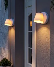 Set di 2 luci da parete da giardino a LED SALAS Bianco_1107930