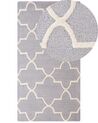 Tappeto rettangolare in cotone grigio 80x150 cm SILVAN_674695