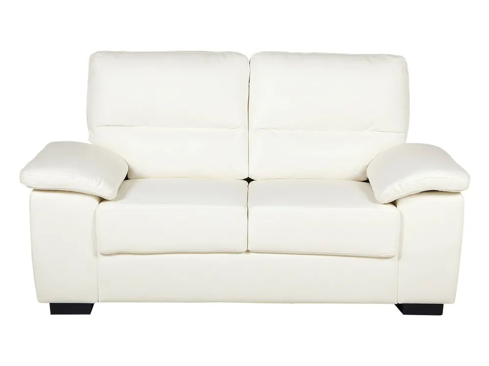 Living Room Set 5 Seater VOGAR Faux Leather Off-White_730453
