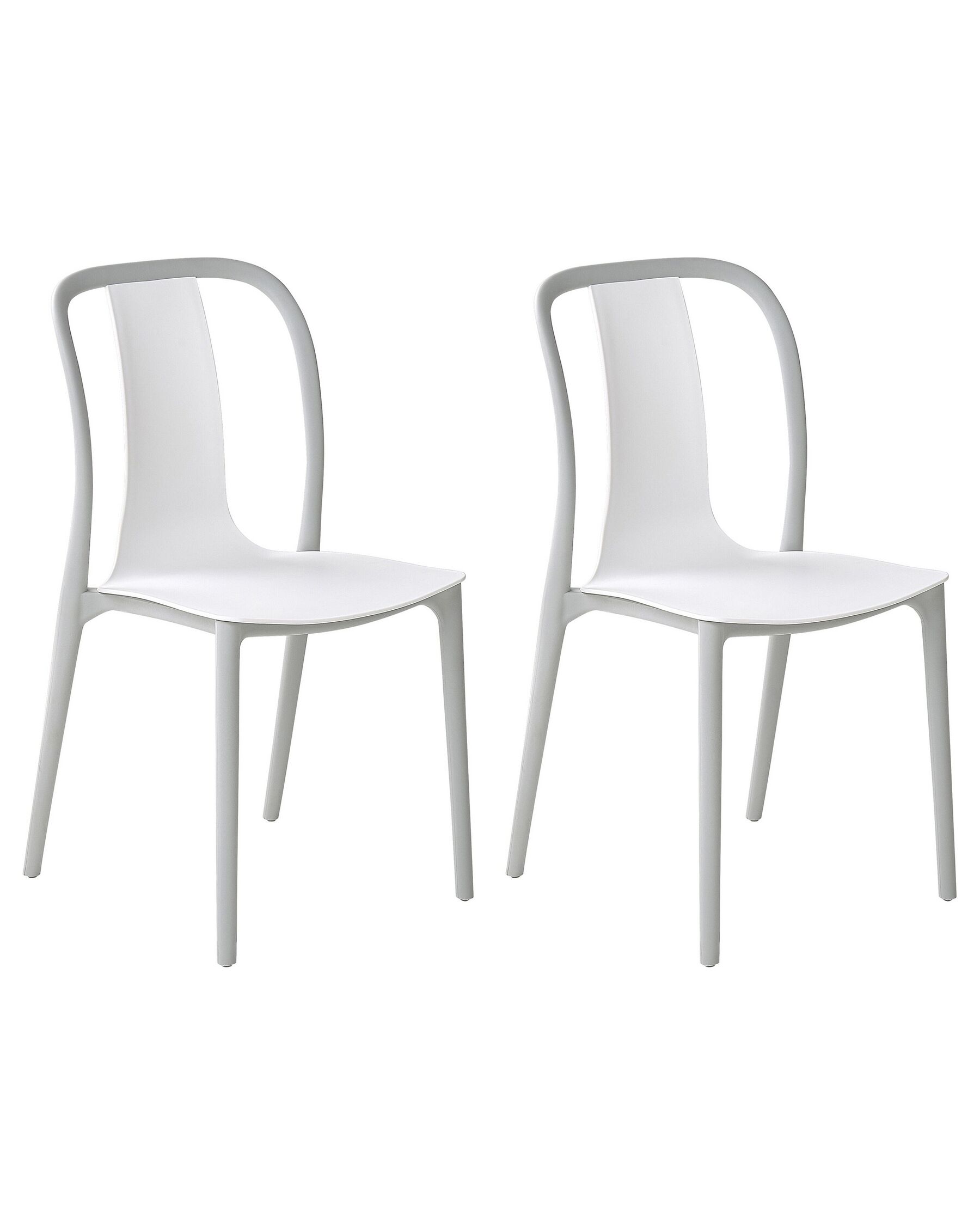 Set di 2 sedie in plastica bianco e grigio SPEZIA_808210