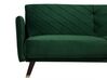 Sofa rozkładana welurowa zielona SENJA_707284