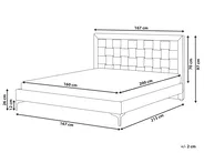 Bed Velvet LIMOUX 160 x 200 cm (EU King Size) Dark Green_775726