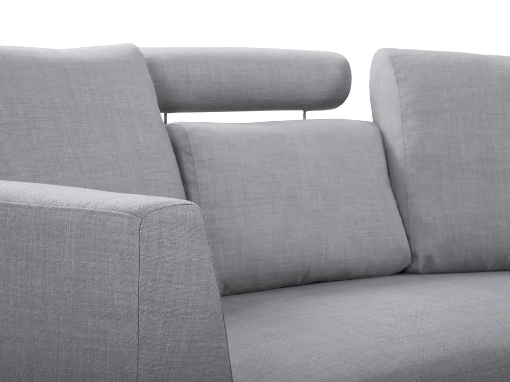 Curved Sofa 7 Seater ROTUNDE Fabric Light Grey_709296