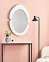 Wall Mirror MASSAY 53 cm 90 cm Velvet White