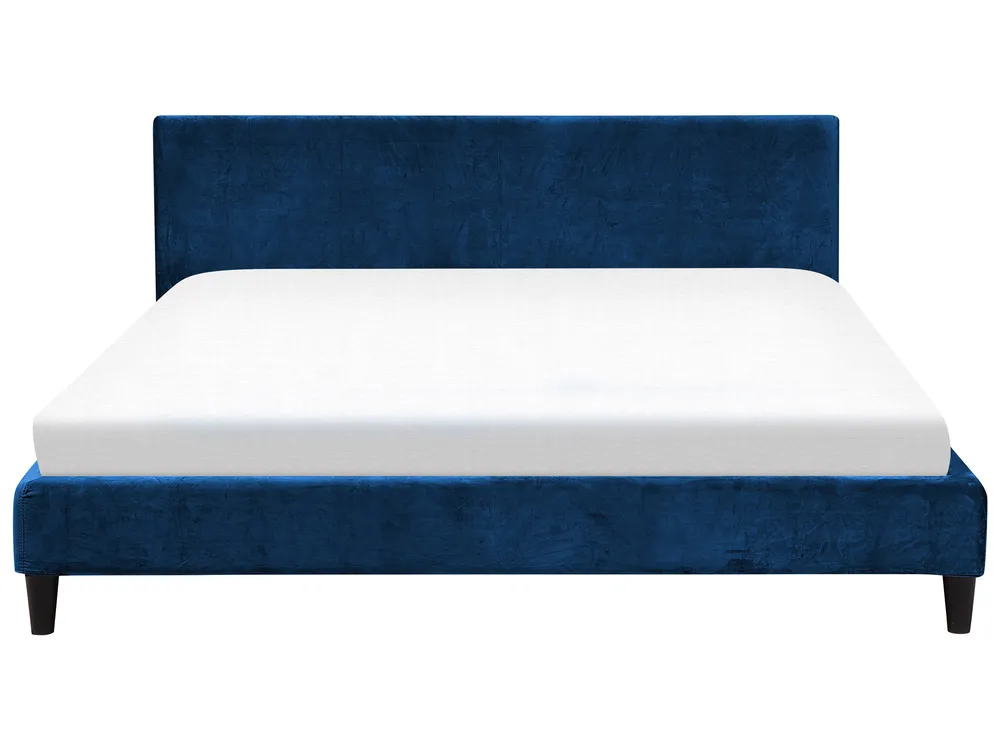 Bed Frame Cover Velvet FITOU 180 x 200 cm Dark Blue_752888