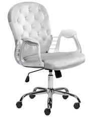 Sedia da scrivania PRINCESS Velluto Grigio chiaro_1082764