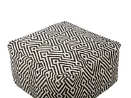 Pouffe LONGMONT Cotton Black/ White_713441