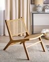 Dřevěná židle s ratanovým výpletem světlé dřevo MIDDLETOWN_921499