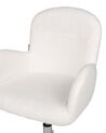 Krzesło biurowe regulowane boucle białe PRIDDY_896655