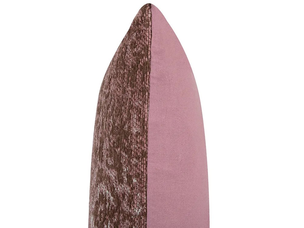 Set di 2 cuscini VAKAYAR 45 x 45 cm Cotone Rosa Trama floreale_768854