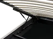 Bett mit Stauraum ohne Kopfteil DINAN Bouclé Cremeweiß 120 x 200 cm_1188205