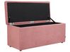 Čalouněný taburet s úložným prostorem růžový OREM_924278