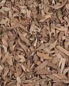 Béžový shaggy kožený koberec 80x150 cm MUT_220042