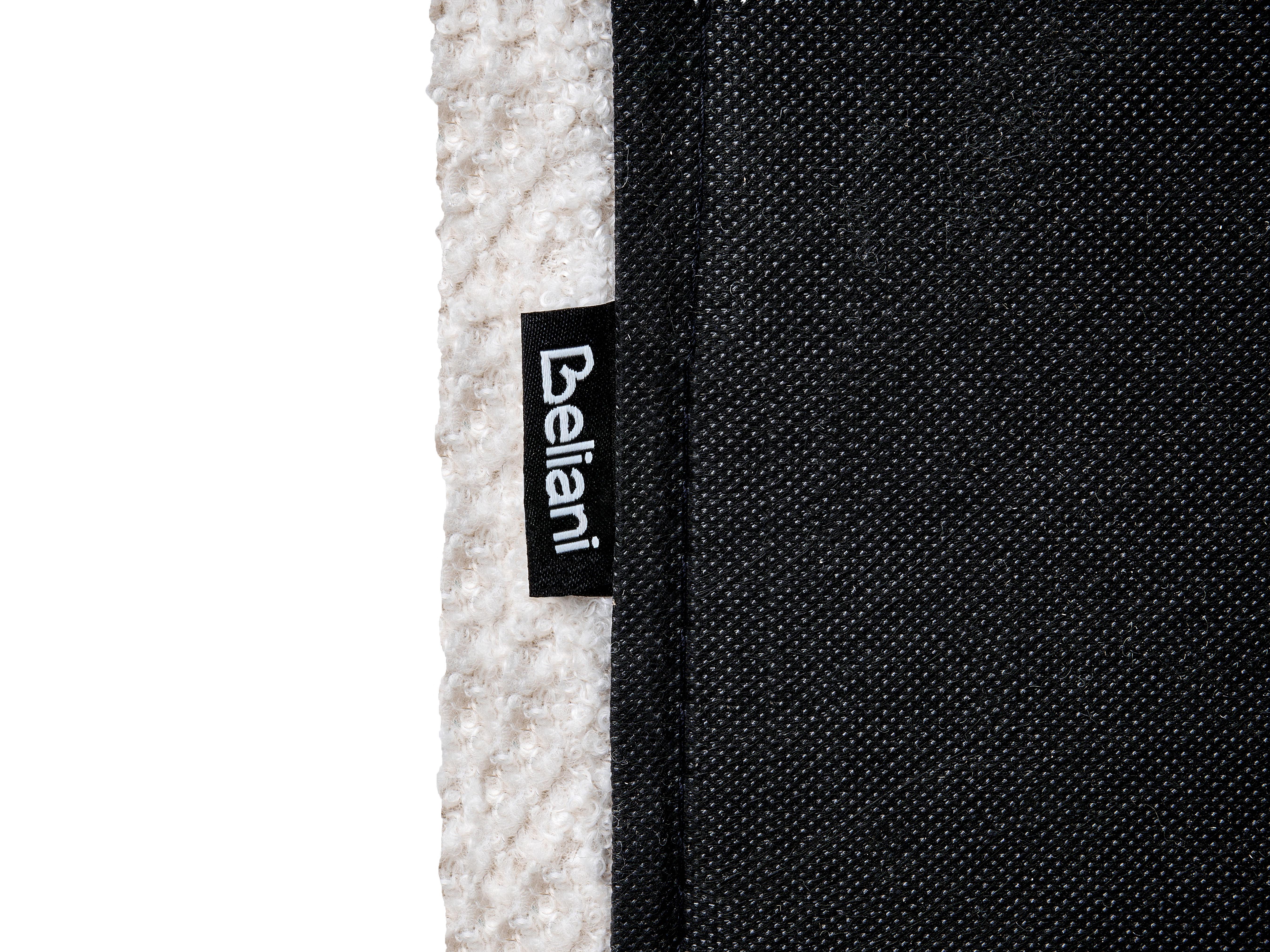 Bett mit Lattenrost Bouclé MELLE 140 x 200 cm Cremeweiß_965639