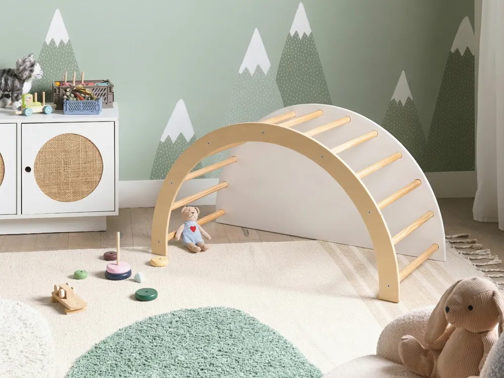 Multifunctional Climbing Arch NIMBIN Pine Wood Light Brown Montessori_1047446