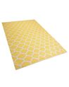Outdoor Teppich gelb 160 x 230 cm marokkanisches Muster zweiseitig Kurzflor AKSU_805121