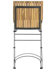 Set of 2 Garden Chairs LASCARI Armless Acacia Wood Light Brown_1074271