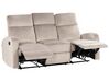 Velvet Manual Recliner Living Room Set Beige VERDAL_921780