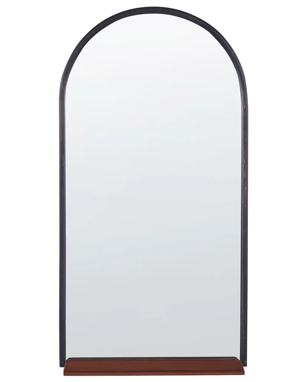 Wall Mirror with Shelf DOMME 40 cm 67 cm Metal Black