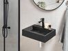 Wall Hung Basin QUENKO 500 x 380 mm Mineral Cast Black