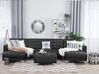 5 Seater U-Shaped Modular Faux Leather Sofa with Ottoman Black ABERDEEN_715661