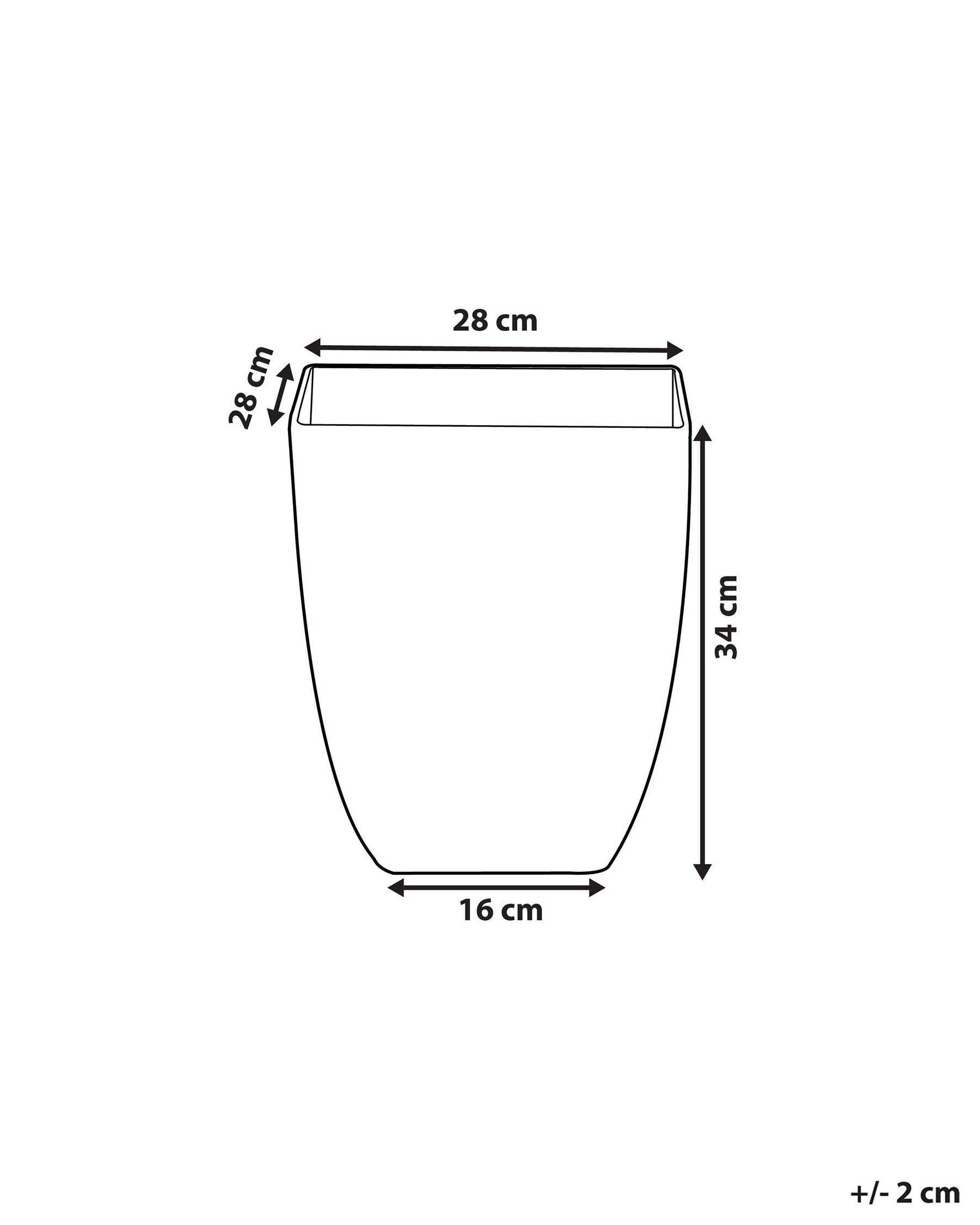 Plant Pot 28 x 28 x 34 cm Marble Effect MIRO_775708