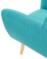 Fauteuil de salon fauteuil en tissu bleu turquoise MELBY_477112