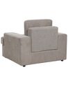 Fauteuil set van 2 stof taupe ALLA_893722