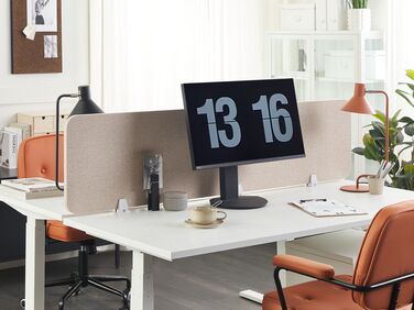 Desk Screen 180 x 40 cm Beige WALLY