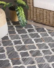 Tappeto ROLUNAY Grigio scuro 160 x 230 cm Pelle naturale_780561