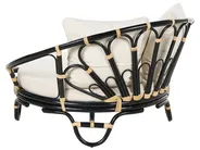 Garden Daybed ROSSANO Rattan Black_873227