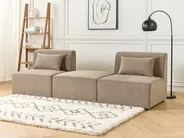 Module fauteuil LEMVIG Velours côtelé Taupe_876492