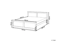 Bett mit Lattenrost DAUPHIN Kiefernholz Hellbraun 120 x 200 cm_1059822