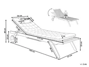 Sonnenliege mit Kissen CESANA PREMIUM mit Relaxfunktion Akazienholz Taupe_991023