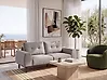 Sofa 2 Seater LAURILA Fabric Light Grey