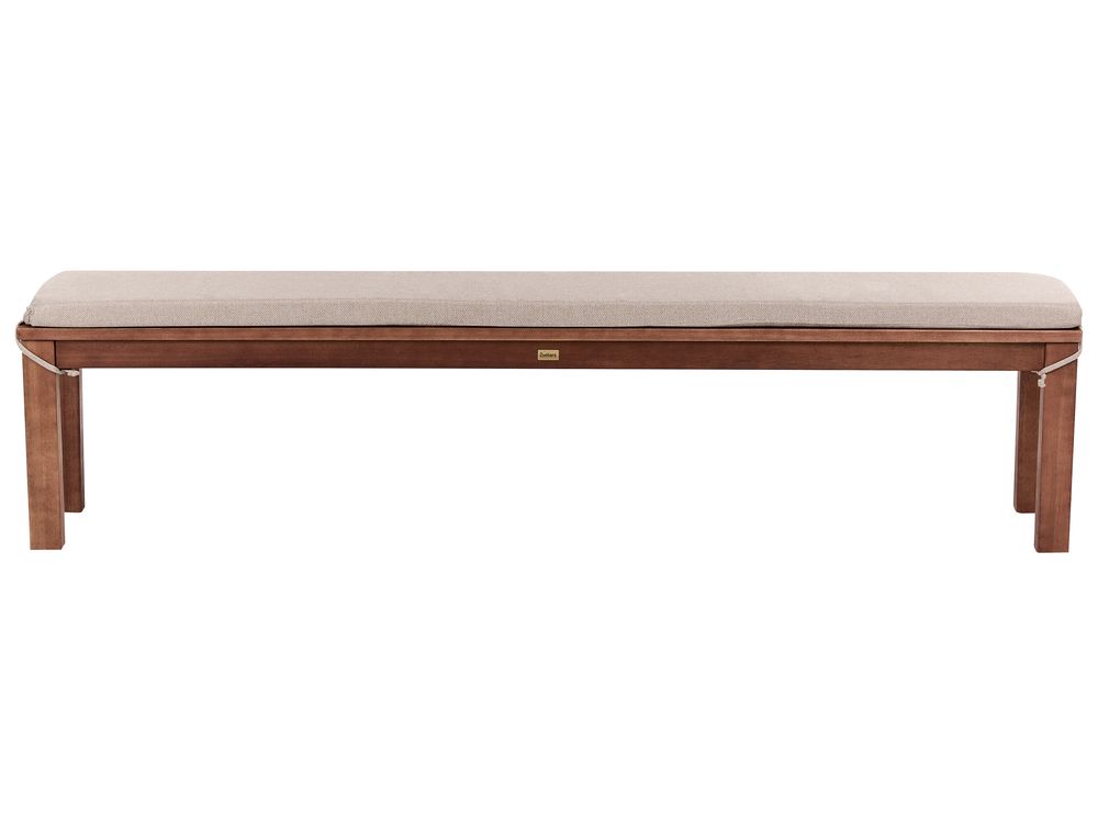 Ławka ogrodowa z poduchą MONSANO 170 cm Drewno eukaliptusowe Beżowy