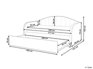 Trundle Bed Boucle EYBURIE 90 x 200 cm (EU Single) Light Beige_907130