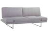 Divano letto 3 posti in tessuto grigio chiaro YORK_589976